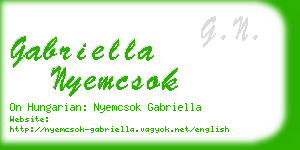 gabriella nyemcsok business card